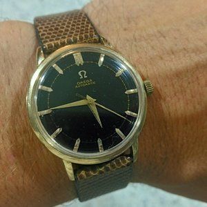 RARE 50's Omega Bumper Automatic 14K Gold Watch